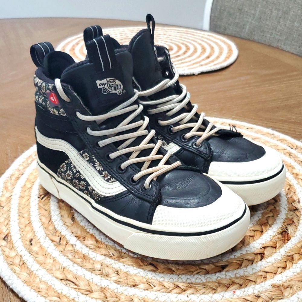 Vans Sk8-Hi Mte2 Black Floral patchwork made for the elements, Size 5
